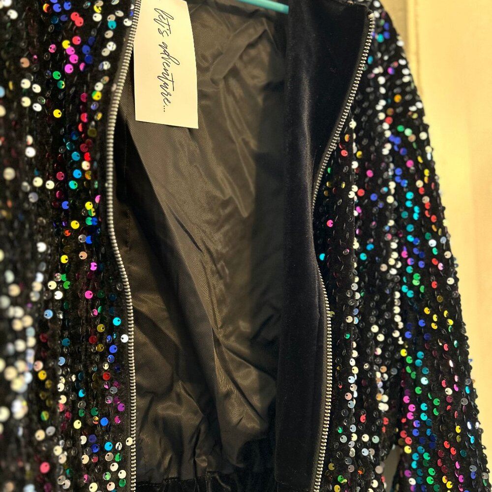 Ozzy Multi Sequin Zip Up Jacket - Picture 3 of 4